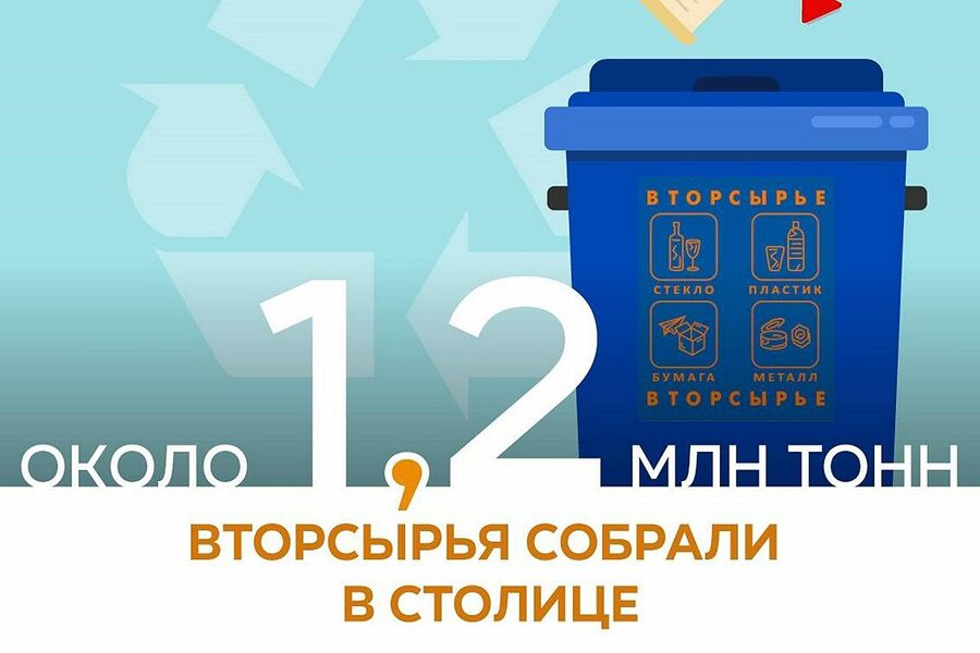 Более 1 млн тонн вторсырья собрали в Москве за девять месяцев